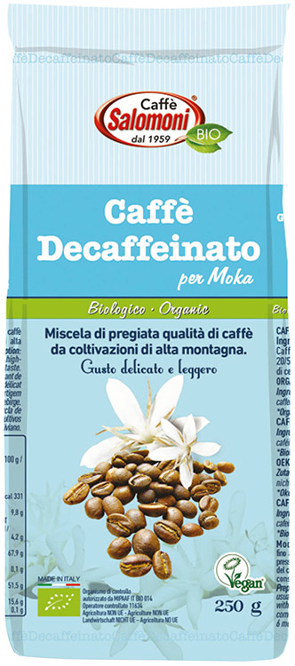CAFFE' DECAFFEINATO BIO MACINATO MOKA 250 G - Doctor Vinz