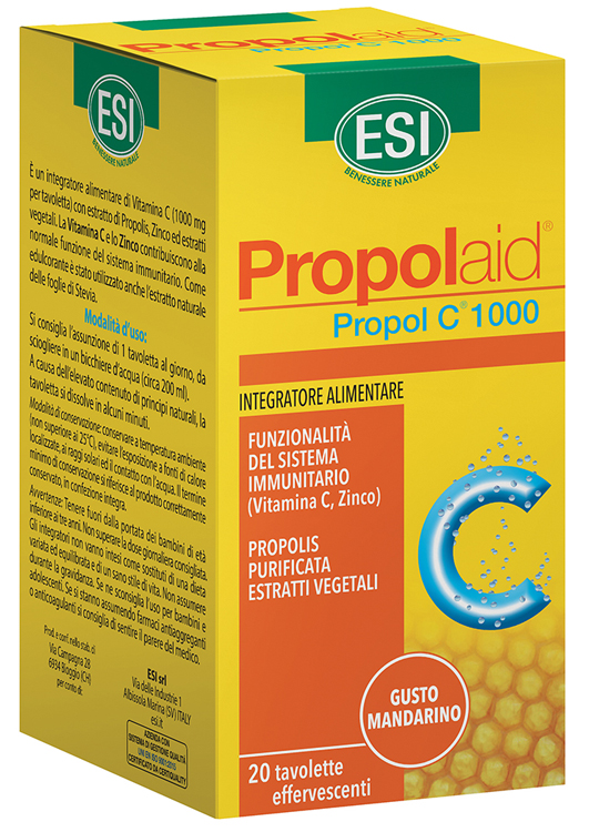 ESI PROPOLAID PROPOL C 1000 MG 20 TAVOLETTE EFFERVESCENTI - Doctor Vinz
