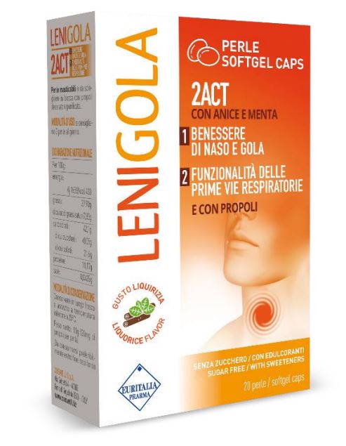 LENIGOLA 20 PERLE SOFTGEL CAPS LIQUIRIZIA - Doctor Vinz