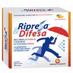 RIPRESA & DIFESA GRANULATO EFFERVESCENTE MANDARINO 20 BUSTINE - Doctor Vinz