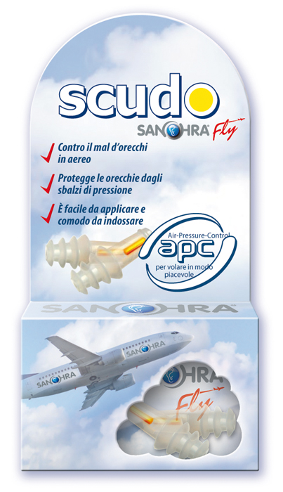 FILTRO AURICOLARE EARPLUG SCUDO FLY ADULTI SANOHRA 2 PEZZI - Doctor Vinz