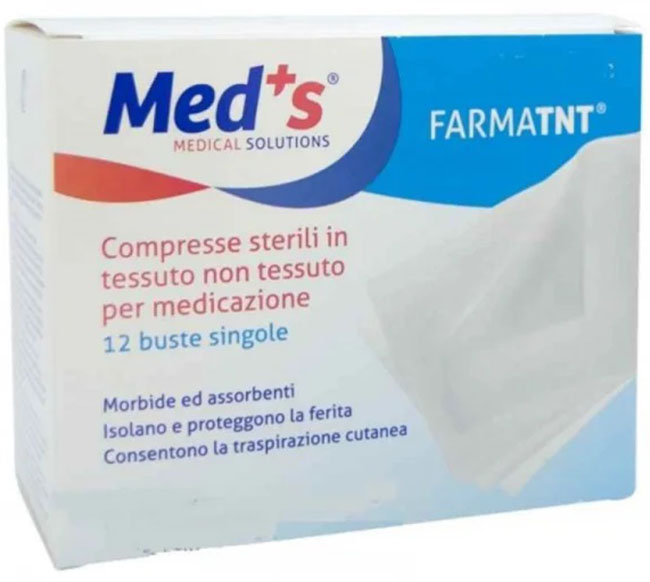 GARZA COMPRESSA MEDS TESSUTO NON TESSUTO 10X10CM 12 PEZZI PEEL OPEN - Doctor Vinz