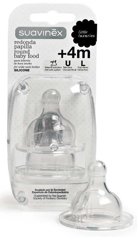 SUAVINEX LITTLE LUXURIES TETTARELLA IN SILICONE PER PAPPA +4 MESI 2 PEZZI - Doctor Vinz
