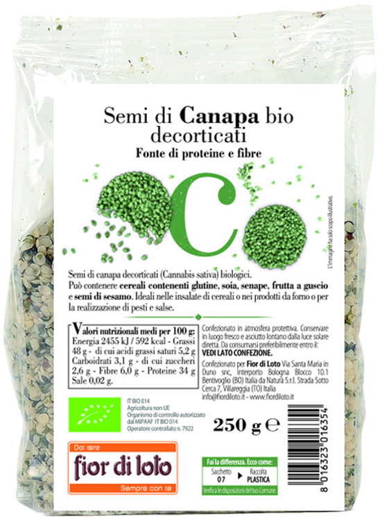 SEMI CANAPA DECORTICATA BIO 250 G - Doctor Vinz