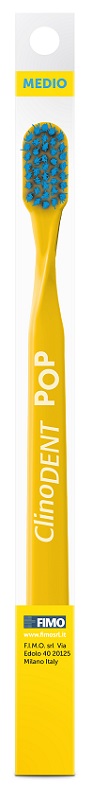 CLINODENT POP GIALLO SPAZZOLINO DA DENTI MEDIO - Doctor Vinz