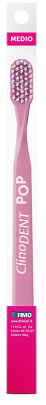 CLINODENT POP ROSA SPAZZOLINO DA DENTI MEDIO - Doctor Vinz