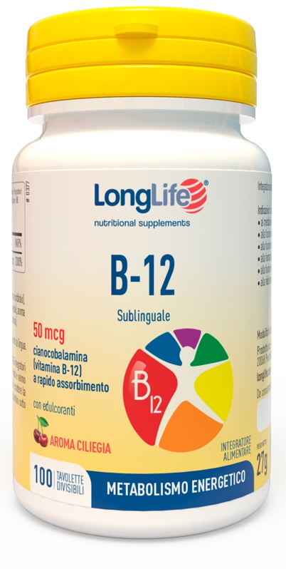 LONGLIFE B12 50MCG SUBLINGUALE 100 TAVOLETTE - Doctor Vinz