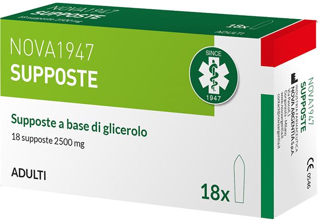 NOVA1947 GLICEROLO 2500MG SUPPOSTE ADULTI 18 PEZZI - Doctor Vinz