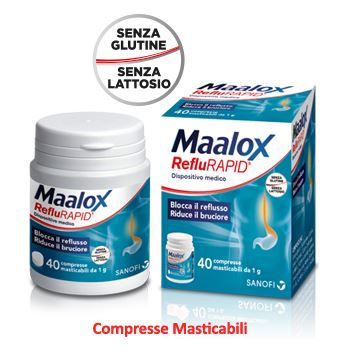 MAALOX REFLURAPID 40 COMPRESSE MASTICABILI - Doctor Vinz