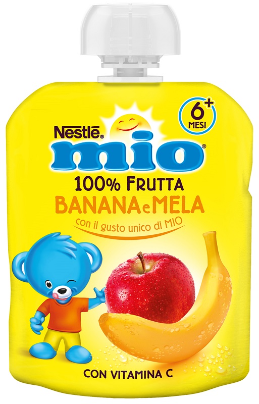 NESTLE' MIO FRUTTA GRATTUGIATA DA SPREMERE BANANA E MELA 90 ML - Doctor Vinz