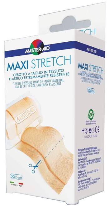 MASTER-AID STRETCH CEROTTO A TAGLIO IN TESSUTO ELASTICO RESISTENTE 50 X 6 CM - Doctor Vinz