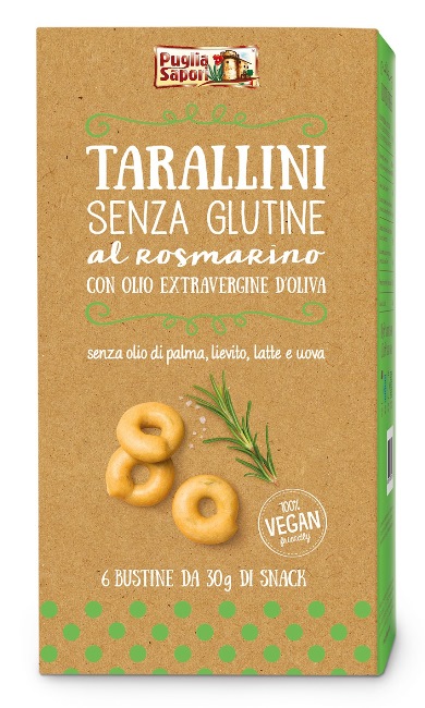 PUGLIA SAPORI TARALLINI ROSMARINO CON OLIO EXTRAVERGINE DI OLIVA 6 PEZZI 30 G - Doctor Vinz