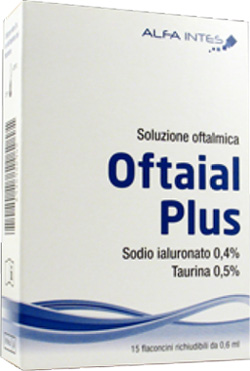SOLUZIONE OFTALMICA OFTAIAL PLUS ACIDO IALURONICO 0,4% E TAURINA 15 FLACONCINI RICHIUDIBILI DA 0,6 ML - Doctor Vinz