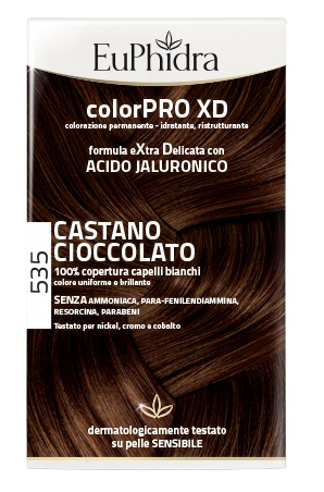 EUPHIDRA COLORPRO XD 535 CASTANO CIOCCOLATO GEL COLORANTE CAPELLI IN FLACONE + ATTIVANTE + BALSAMO + GUANTI - Doctor Vinz