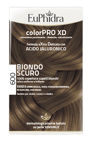 EUPHIDRA COLORPRO XD 600 BIONDO SCURO GEL COLORANTE CAPELLI IN FLACONE + ATTIVANTE + BALSAMO + GUANTI - Doctor Vinz