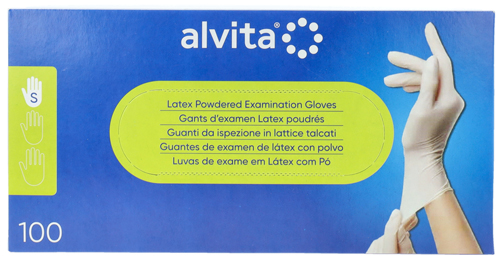 GUANTI DA ISPEZIONE ALVITA IN LATTICE TALCATI S 100 PEZZI - Doctor Vinz
