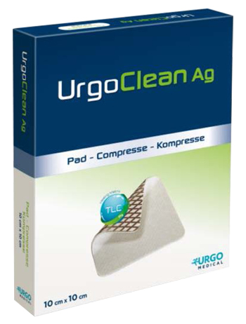 MEDICAZIONE TNT ASSORBENTE GELIFICANTE URGOCLEAN AG/SILVER 10X10CM 10 PEZZI - Doctor Vinz