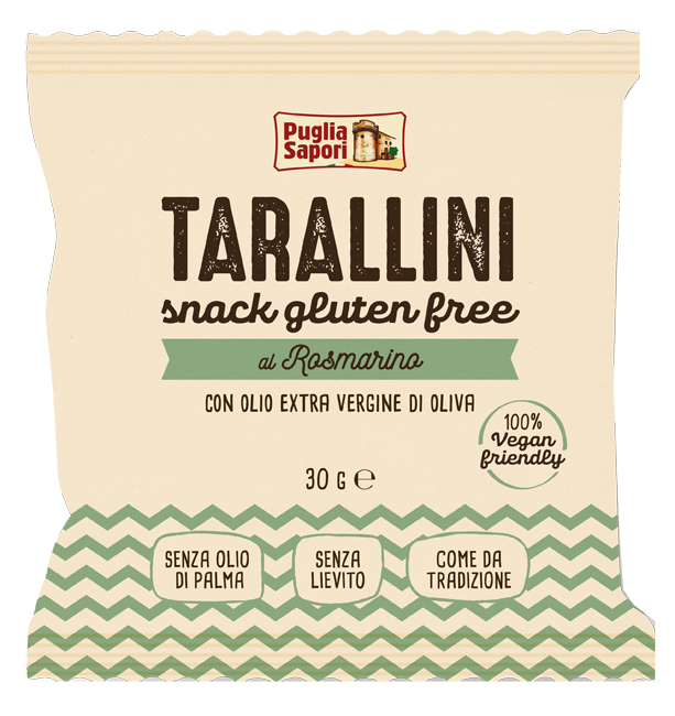 PUGLIA SAPORI TARALLINI ROSMARINO OLIO EXTRAVERGINE DI OLIVA 30 G - Doctor Vinz