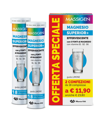 MASSIGEN MAGNESIO SUPERIOR 18+18 COMPRESSE EFFERVESCENTI - Doctor Vinz
