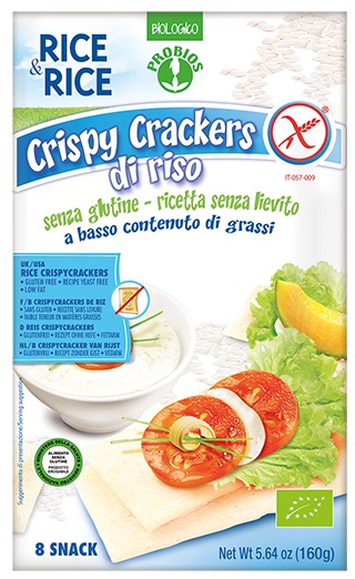 RICE&RICE CRISPY CRACKERS 100% RISO 160 G SENZA LIEVITO - Doctor Vinz