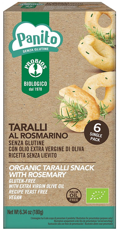 PANITO TARALLI ROSMARINO SENZA GLUTINE E SENZA LIEVITO 180 G - Doctor Vinz