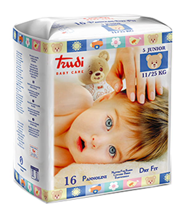 TRUDI BABY CARE PANNOLINO DRY FIT JUNIOR 11/25 KG 16 PEZZI - Doctor Vinz