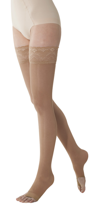 CALZA AUTOREGGENTE MARILYN 140 DENARI PUNTA APERTA PREVENTIVA CAMEL 4-L - Doctor Vinz