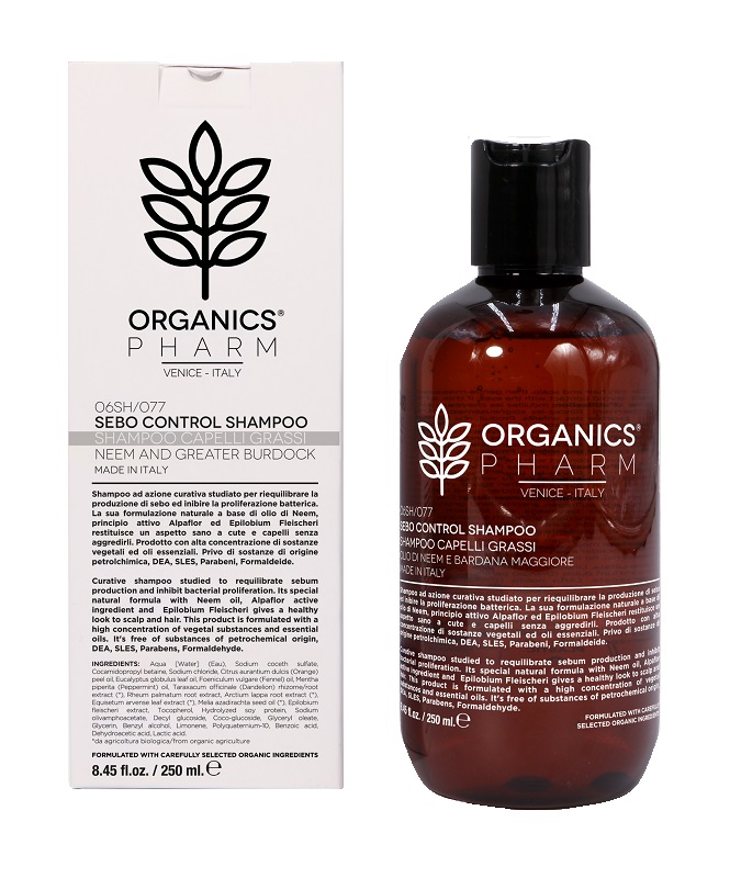 ORGANICS PHARM SEBO CONTROL SHAMPOO NEEM OIL AND ALPAFLOR 250 ML - Doctor Vinz