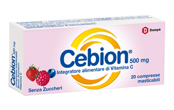 CEBION MASTICABILE SENZA ZUCCHERO VITAMINA C 500 MG 20 COMPRESSE - Doctor Vinz