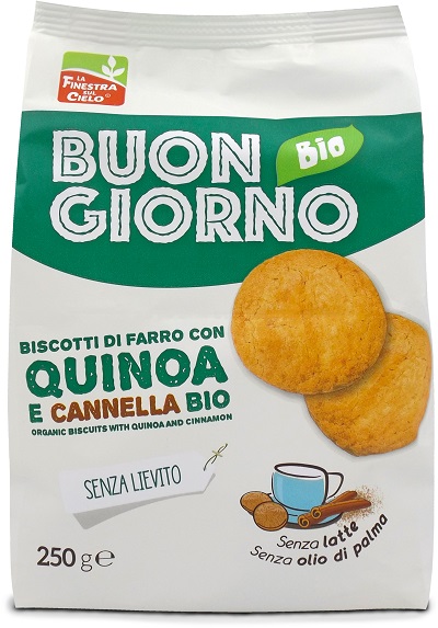 BUONGIORNOBIO BISCOTTI CON QUINOA E CANNELLA SENZA LIEVITO - Doctor Vinz
