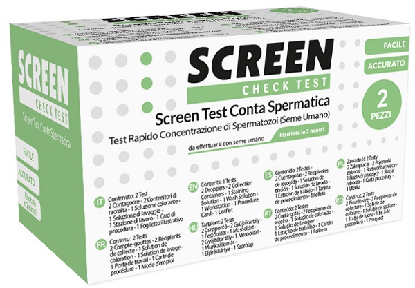 KIT PER L'INDIVIDUAZIONE DI CONTA SPERMATICA 2 PEZZI FERTILITA' MASCHILE SCREEN TEST CONTA SPERMATICA - Doctor Vinz
