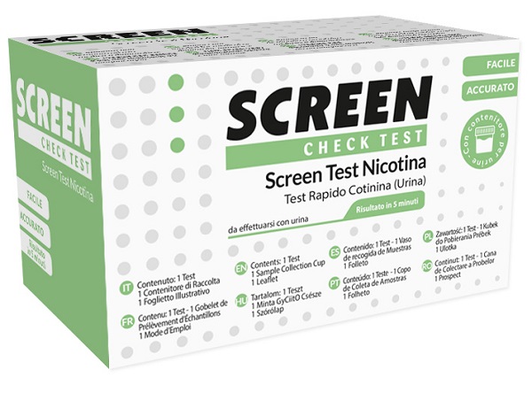 TEST RAPIDO CHE RILEVA LA PRESENZA DELLA COTININA/NICOTINA TRAMITE URINA SCREEN CHECK TEST NICOTINA - Doctor Vinz