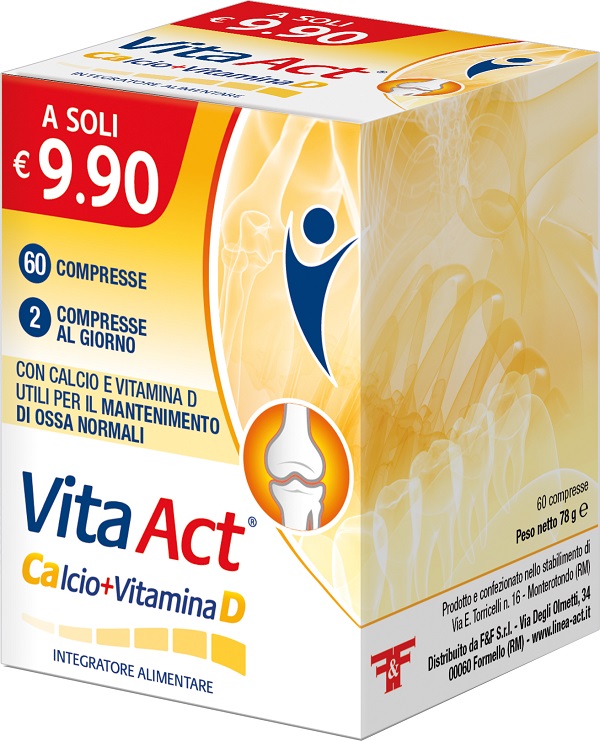 VITA ACT CALCIO + VITAMINA D 60 COMPRESSE - Doctor Vinz