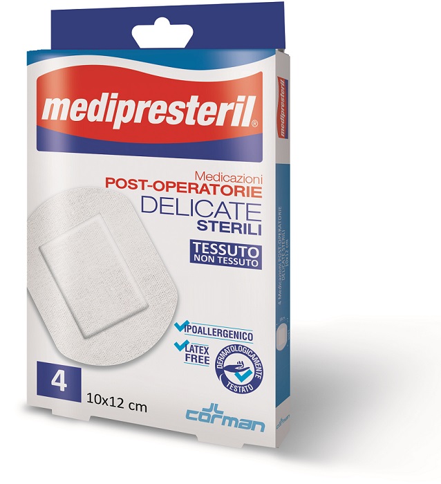 MEDIPRESTERIL MEDICAZIONI POST OPERATORIE DELICATE 10 X 12 4 PEZZI - Doctor Vinz