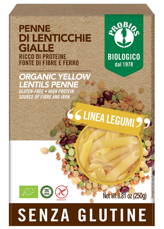 PROBIOS PENNE LENTICCHIE GIALLE 250 G - Doctor Vinz