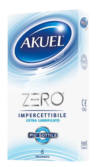 PROFILATTICO AKUEL ZERO EXTRALUBRIFICATO BOX DA 6 PEZZI - Doctor Vinz