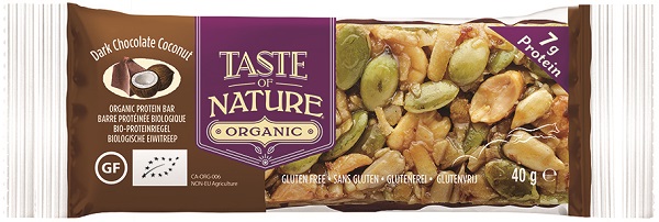 TASTE OF NATURE BARRETTA AL COCCO CON CIOCCOLATO FONDENTE BIO 40 G - Doctor Vinz