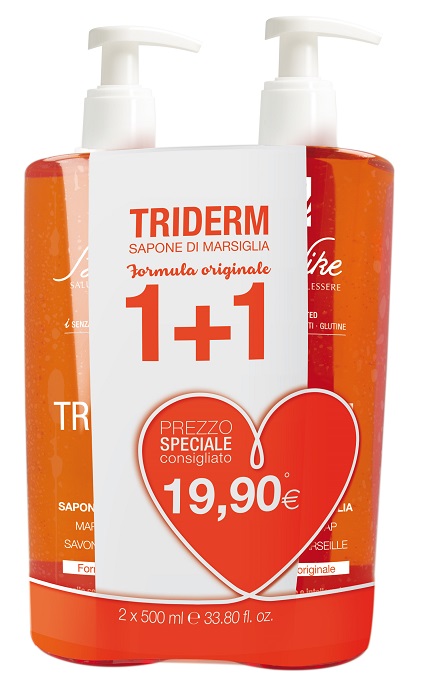TRIDERM SAPONE DI MARSIGLIA BIPACK 2 FLACONI DA 500 ML - Doctor Vinz