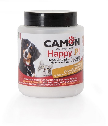 HAPPY P POLVERE ASSORBENTE RACCOLTA URINE E FECI MOLLI CANI E GATTI 100 G - Doctor Vinz