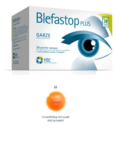 BLEFASTOP PLUS GARZA IN COTONE PIEGATA CON FILO DI BARIO 28 SALVIETTE MONOUSO + 1 COMPRESSA OCULARE RISCALDABILE - Doctor Vinz