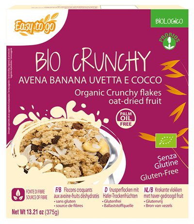 EASY TO GO BIO CRUNCHY AVENA BANANA UVETTA E COCCO 375 G - Doctor Vinz