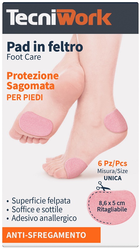 PAD IN FELTRO SAGOMATO 8,6X5CM 6 PEZZI - Doctor Vinz