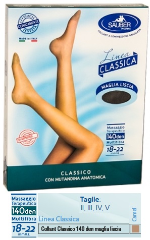 SAUBER CLASSICO COLLANT 140 DENARI MAGLIA LISCIA CAMEL 2 - Doctor Vinz