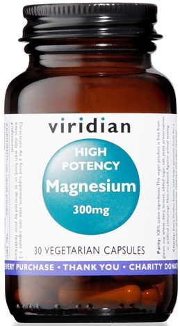 VIRIDIAN MAGNESIUM 300MG HIGH POTENCY 30 CAPSULE VIRIDIAN MAGNESIO SUPERIORE ALTA CONCENTRAZIONE - Doctor Vinz