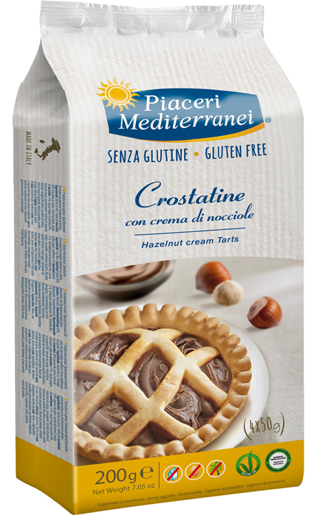 PIACERI MEDITERRANEI CROSTATINA CON CREMA DI NOCCIOLA 4 X 50 G - Doctor Vinz