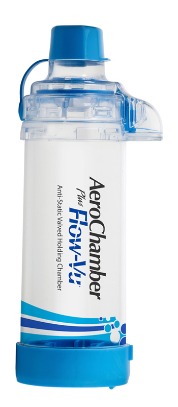 CAMERA DISTANZIATRICE ANTISTATICA AEROCHAMBER PLUS FLOWVU CON BOCCAGLIO PER ADULTI BLU - Doctor Vinz