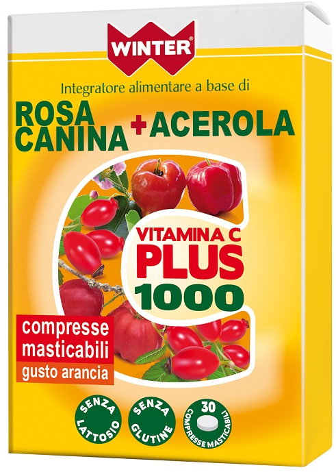WINTER VITAMINA C PLUS 1000 ROSA CANINA + ACEROLA 30 COMPRESSE MASTICABILI - Doctor Vinz