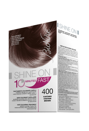 BIONIKE SHINE ON FAST TRATTAMENTO COLORANTE CAPELLI CASTANO 400 60 ML + TUBO 60 ML - Doctor Vinz