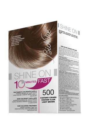 BIONIKE SHINE ON FAST TRATTAMENTO COLORANTE CAPELLI CASTANO CHIARO 500 FLACONE 60 ML + TUBO 60 ML - Doctor Vinz
