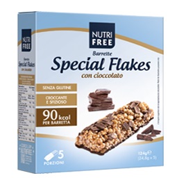 NUTRIFREE BARRETTE SPECIAL FLAKES CIOCCOLATO 24,8 G X 5 - Doctor Vinz